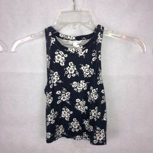 Aeropostale Navy & White Floral Crop Top Size XS